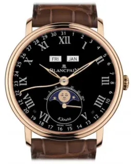 Blancpain Villeret 6639-3637-55b Red gold Black