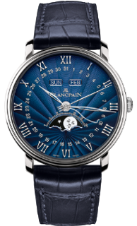 Blancpain Villeret 6654-1529-55B White gold Blue