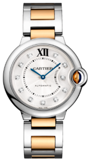 Cartier Ballon Bleu 36mm WE902031 Rose gold and Stainless steel Silver