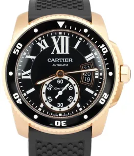 Cartier Calibre de Cartier Diver 3730 / W7100052 42mm Rose gold Black