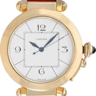 Cartier Pasha W30186H9 42mm Yellow gold Silver