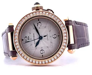 Cartier Pasha WJPA0012 35mm Rose gold Silver