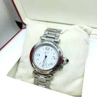 Cartier Pasha C 4010 36mm Stainless steel White