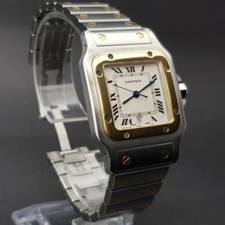 Cartier Santos Galbée 1566 Yellow gold and Stainless steel