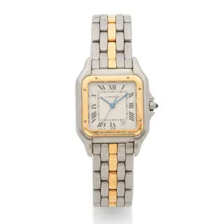 Cartier 36mm Stainless steel and 18k yellow gold Silver