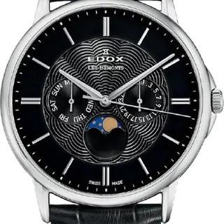 Edox Les Bémonts 40002 3 NIN 42mm Stainless steel Black