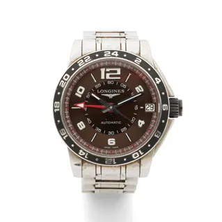 Longines Admiral L3.668.4 41mm Stainless steel Brown