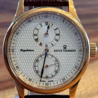 Revue Thommen Regulator 16065-2512 42.5mm Yellow gold White