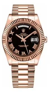 Rolex Day-Date 218235-0034 Rose gold Black