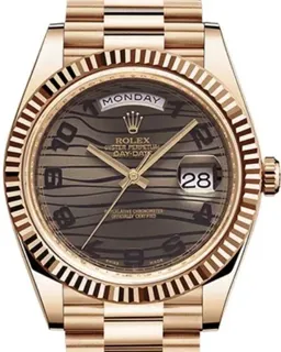 Rolex Day-Date II 218235 Rose gold Brown