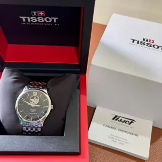 Tissot Tradition T063.907.11.058.00 TISSOT TRADITION POWERMATIC 80 OPEN HEART 40mm Stainless steel Black