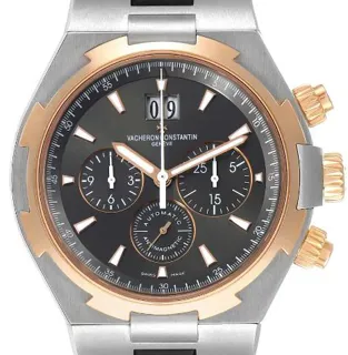 Vacheron Constantin Overseas Chronograph 49150/000M-9338 42mm Yellow gold and Stainless steel Brown