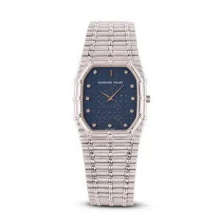 Audemars Piguet Bamboo 18k white gold Blue