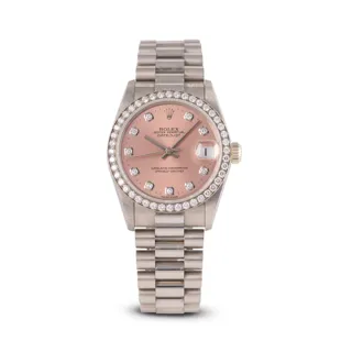 Rolex Datejust 31 68289 18k white gold Pink and Salmon