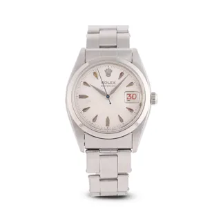 Rolex Oyster Date 6494 Stainless steel Silver and White