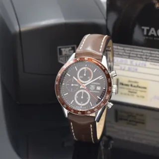 TAG Heuer Carrera Calibre 16 Stainless steel Brown