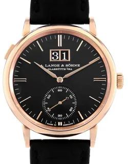 A. Lange & Söhne Saxonia 381.031 38.5mm Rose gold Black