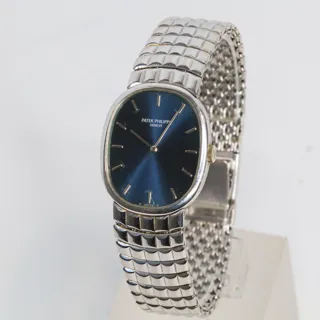 Patek Philippe Ellipse 3848-15 27mm 18k white gold Blue