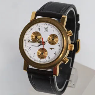 Longines Chronograph 7245 Gold-plated White