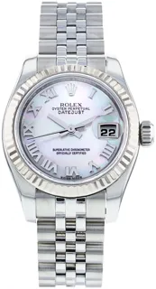 Rolex Lady-Datejust 179174 White gold and Stainless steel Mother of Pearl$Pink