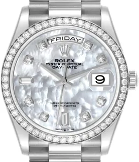 Rolex Day-Date 36 128349 White gold White