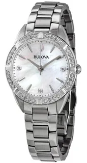 Bulova Diamond 96R228 Stainless steel White