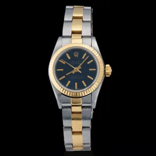 Rolex Oyster Perpetual 67193 26mm Stainless steel and 18k yellow gold Midnight blue