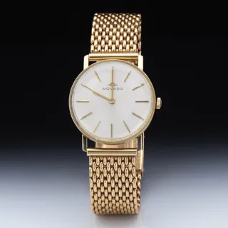 Movado 30mm 14k yellow gold Silver