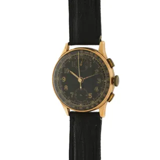 Chronographe Suisse Cie 18k yellow gold Black