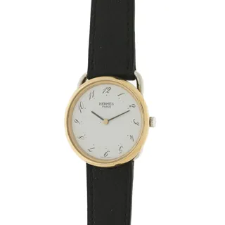 Hermès Arceau Stainless steel and Gold-plated White