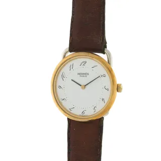 Hermès Arceau 76370 Gold-plated White