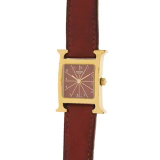 Hermès Heuer H HH1.201 Gold-plated Red