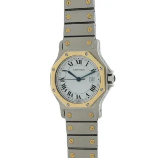 Cartier Santos Ronde 263463 Stainless steel and 18k yellow gold White