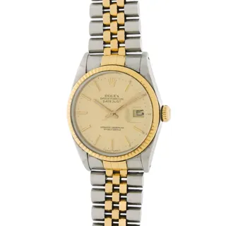 Rolex Datejust 36 16013 Stainless steel and 18k yellow gold Champagne