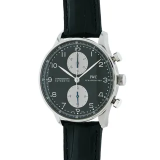 IWC Portugieser Chronograph 3714 Stainless steel Black