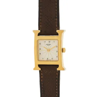 Hermès Heure H HH1.201 Gold-plated White