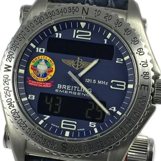 Breitling Emergency E56321 43mm Titanium Blue