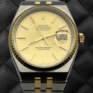 Rolex Datejust Oysterquartz 17013 Yellow gold and Stainless steel White