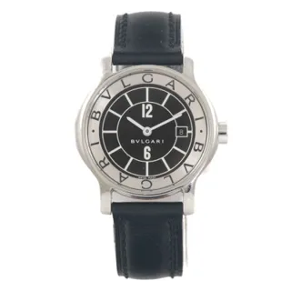 Bulgari Solotempo ST29S 29mm Stainless steel Black and Silver