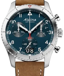 Alpina Startimer AL-372NW4S26 41mm Stainless steel Blue