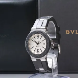 Bulgari Diagono DG 40 SV 40mm Stainless steel White