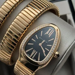 Bulgari Serpenti 101814 35mm Rose gold Black