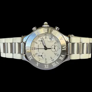 Cartier 21 Chronoscaph 2424-CM4-DC701 38mm Stainless steel White