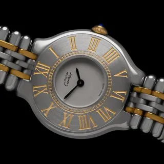 Cartier 21 Must de Cartier 9721 28mm Yellow gold and Stainless steel Silver