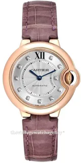 Cartier Ballon Bleu de Cartier WE902063 33mm Rose gold Silver