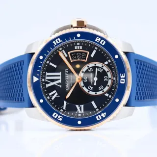 Cartier Calibre de Cartier W2CA0008 42mm Rose gold and Stainless steel Blue