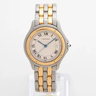 Cartier Cougar 187904 33mm Yellow gold and Stainless steel Champagne