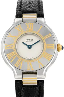 Cartier Must 21 125000P 28mm Stainless steel and Gold-plated Cream