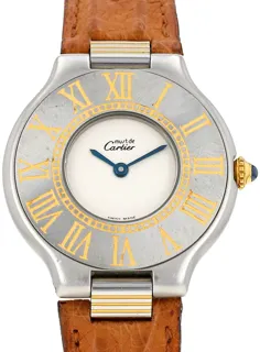 Cartier Must 21 9011 31mm Stainless steel and Gold-plated Cream