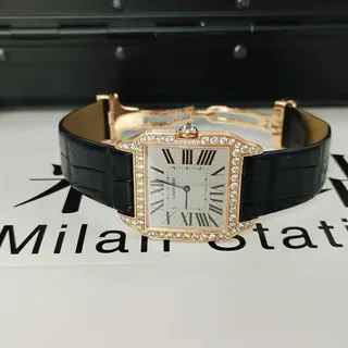 Cartier Santos Dumont WH100751 34.5mm Rose gold Silver